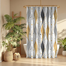 Luxo Dourado Prata Preto Art Deco Padrão Abstrato