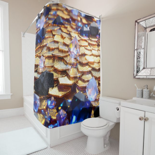 Cortina Para Box Luxury Fantasy Gemstone Abstrato (In Situ)