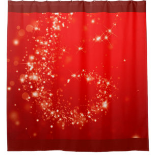 Cortina Para Box Luzes cintilantes brilham em vermelho + suas ideia