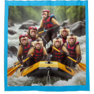 Cortina Para Box Macacos-prego-aventureiros Brancos