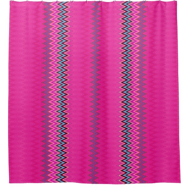 Cortina Para Box Magenta Zigzag (Frente)