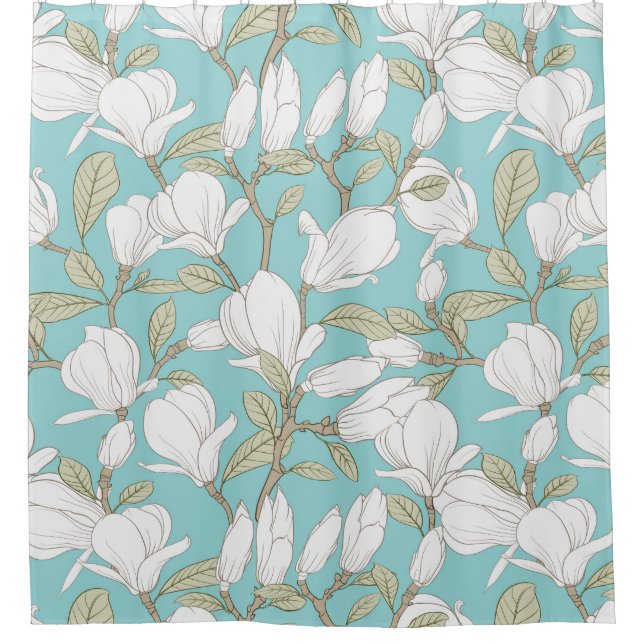 Cortina Para Box Magnolia Pattern (Frente)