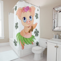 Maldito fundo branco de porco havaiano dançante