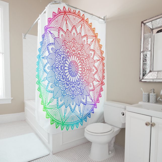Cortina Para Box Mandala Arco-íris (In Situ)