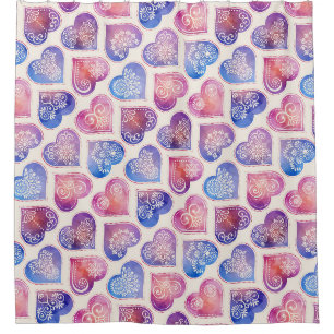 Cortina Para Box Mandala Heart Pattern