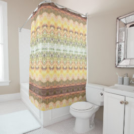 Cortina Para Box Manteiga amarelos verdes e coral