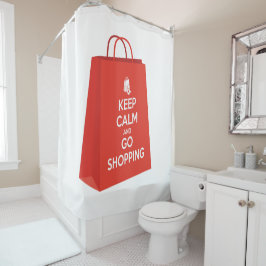 Cortina Para Box Mantenha a calma e vá Comprar (saco2)