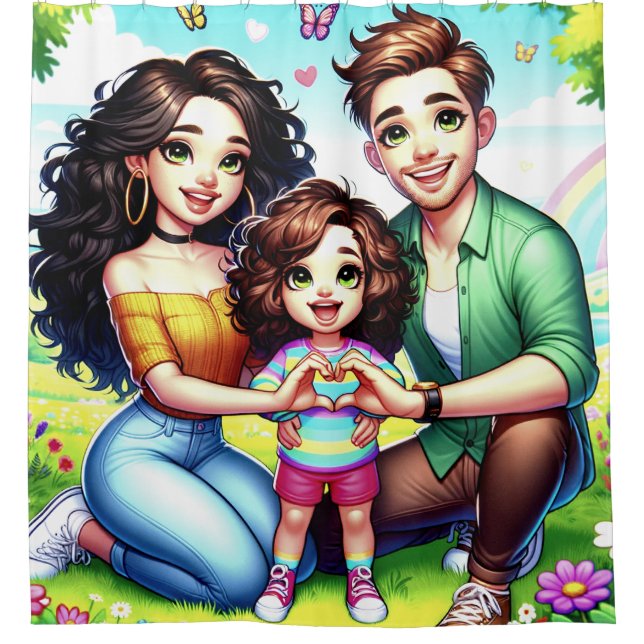 Cortina Para Box Mãos do Coração (Frente)