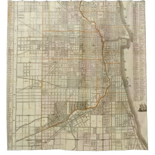 Cortina Para Box Mapa do guia de Blanchard de Chicago 2