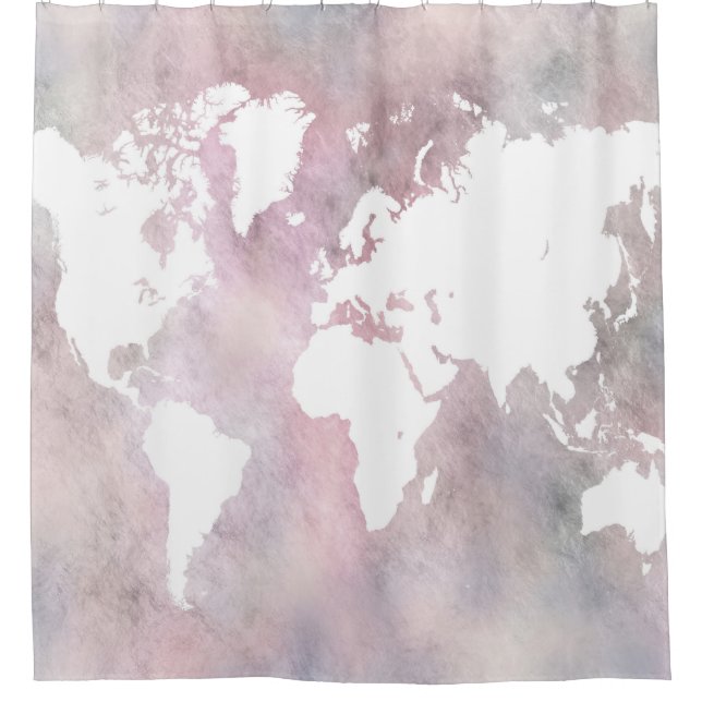 Cortina Para Box mapa mundial design 66 (Frente)