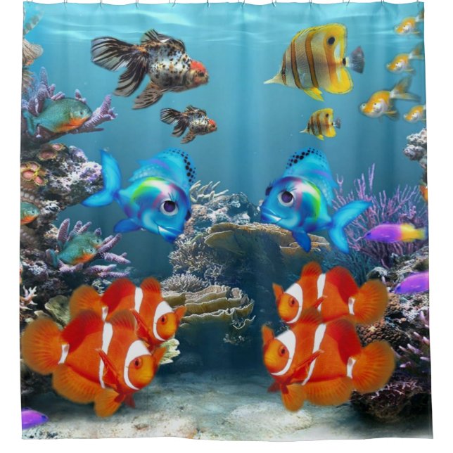 Cortina Para Box Mar Subaquático (Frente)