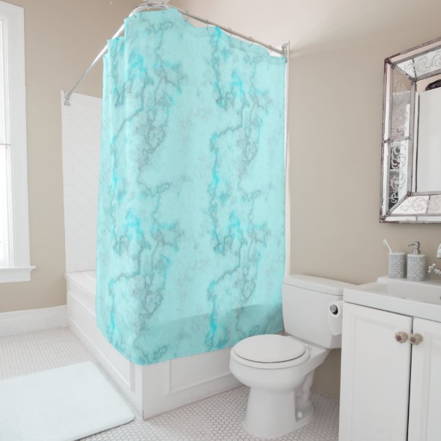 Cortina Para Box Marble Azul (In Situ)