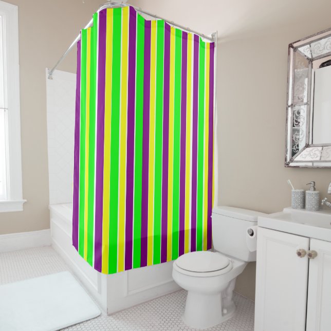 Cortina Para Box Mardi Gras Stripes (In Situ)