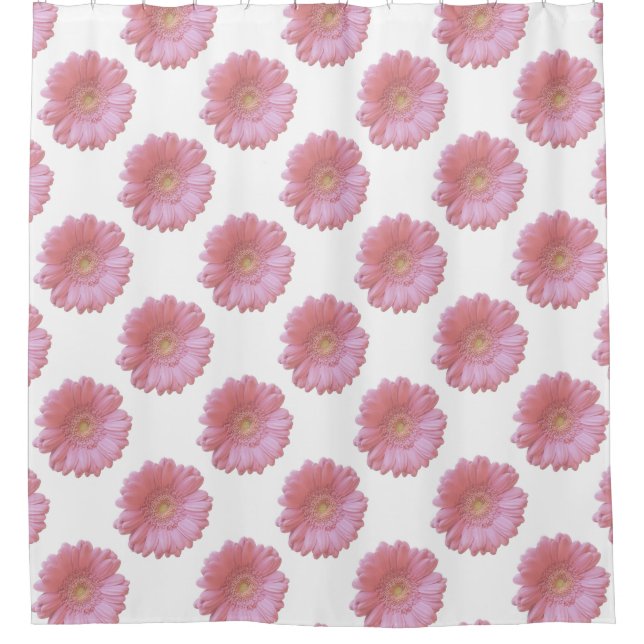 Cortina Para Box Margarida gerbera rosa pálido (Frente)