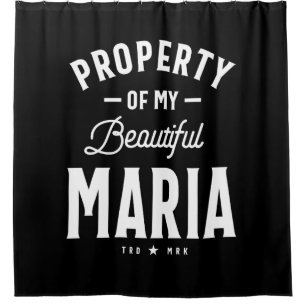 Cortina Para Box Maria Personalizada Aniversário Presente