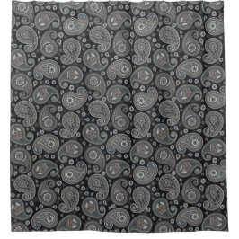 Cortina Para Box Marinho azul paisley