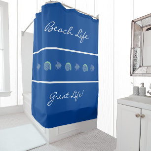 Cortina Para Box Marinho Azul White Strips Submarinos Beach House