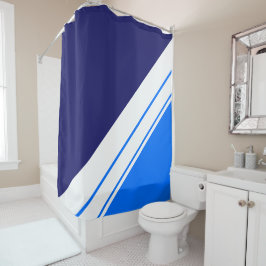 Cortina Para Box Marinho Brilhante Painéis de Diagonal Azul Bandeir
