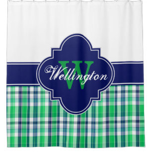 Cortina Para Box Marinho Verde Azul Que Madras Xadrez 1I CB Nome da