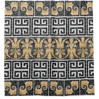 Cortina Para Box Mármore Negro Mágico, Azulejo quebrado grego