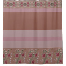 Marrom e Rosa Com Desenho Floral