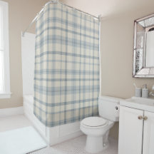 Masculine Muted Blue Plaid w/ Linen Texture