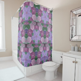 Cortina Para Box Mauve Roxo E Hidrangea Rosa