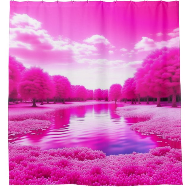 Cortina Para Box Mega Pink Forest (Frente)