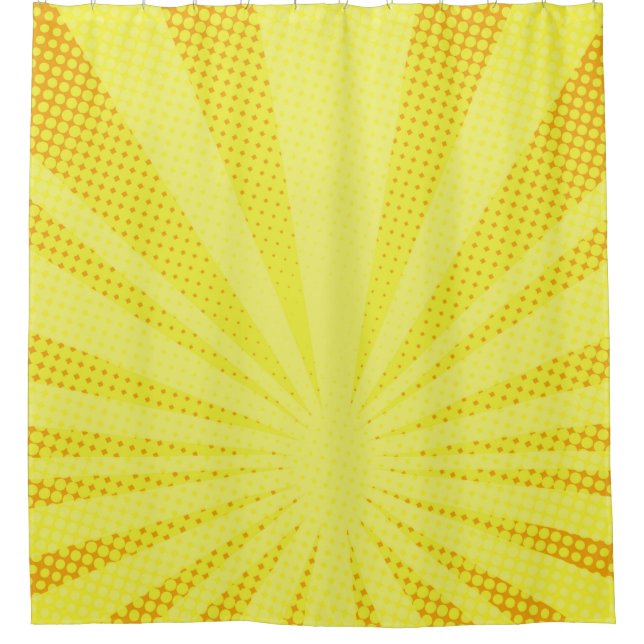 Cortina Para Box meio gradiente do raster de fundo amarelo retro (Frente)