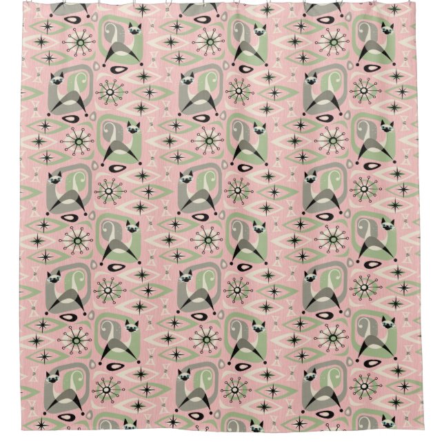 Cortina Para Box Meio século de Gatos Siameses (Frente)