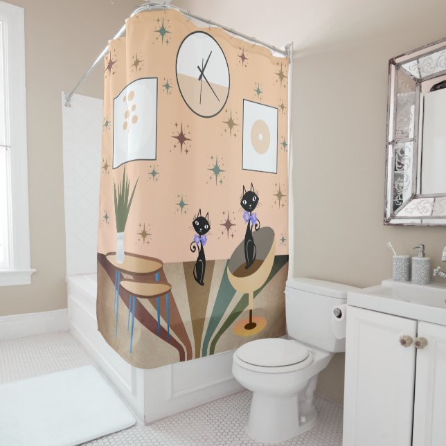 Cortina Para Box Meio século De Médio Do Século Moderno (In Situ)