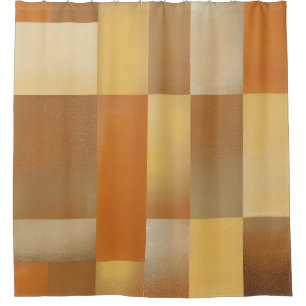 Cortina Para Box Meio século de Vintage Modern Orange Brown Dourado