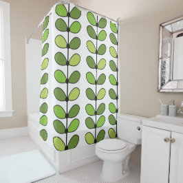 Cortina Para Box Meio século Moderno Scandi Green Folaves