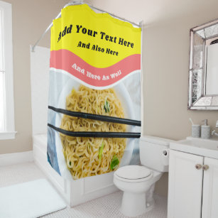 Cortina Para Box Mensagem Personalizada do Pacote de Noodles Engraç