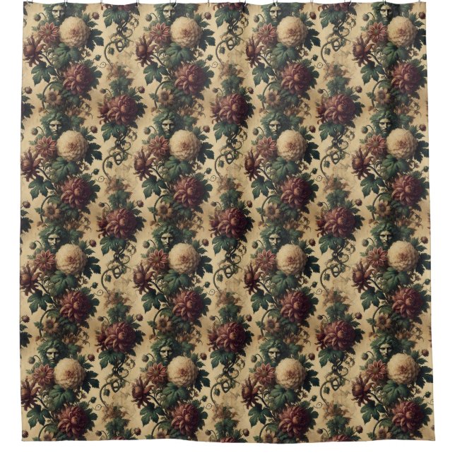 Cortina Para Box Mente etérea - Design botânica gótica (Frente)