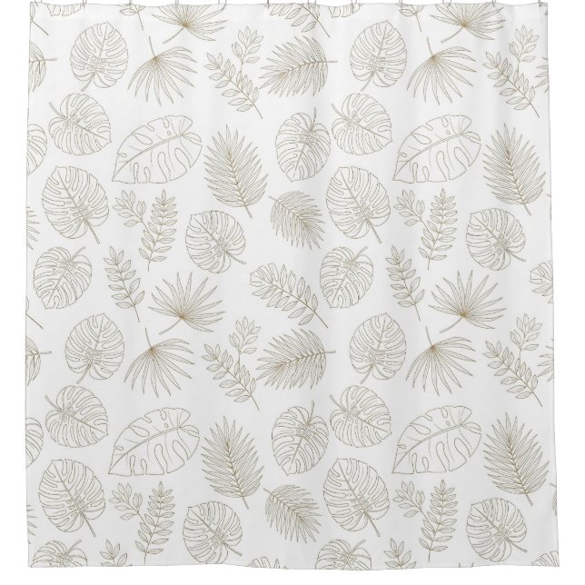 Cortina Para Box Minimal Botanical Line Art Pattern (5) (Frente)