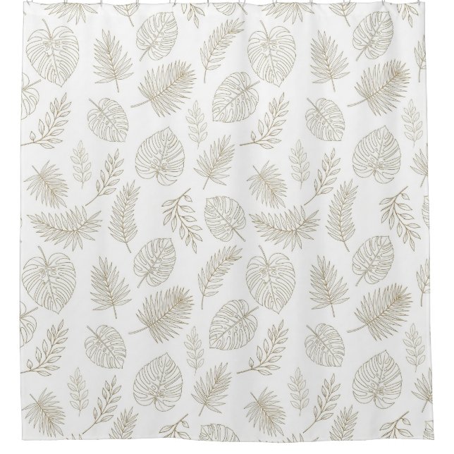 Cortina Para Box Minimal Botanical Line Art Pattern (6) (Frente)