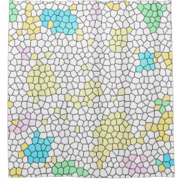 Cortina Para Box Mínimalismo - Abstrato Art Pale Pastel Células