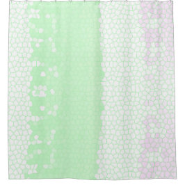 Cortina Para Box Minimalismo Abstrato Art Pale Turquesa Verde Rosa