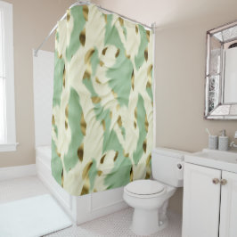 Cortina Para Box Mint Green Cream Dourado Cowhide