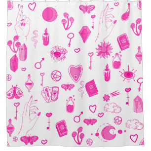 Cortina Para Box mística mágica rosa