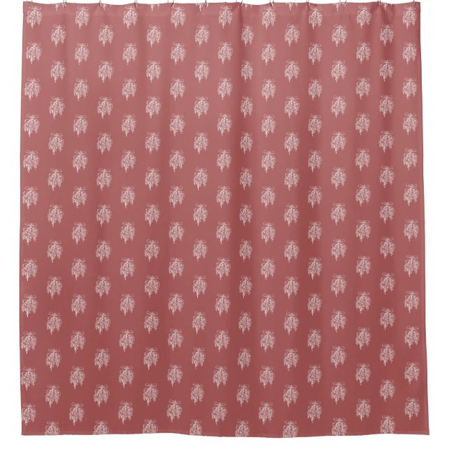 Cortina Para Box Mistletoe and Bow Illustration Christmas  (Frente)