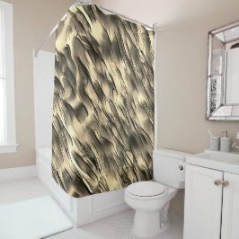 Cortina Para Box Mistura de mancha ondulada bege opaca e cromo