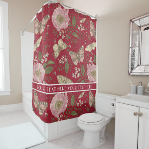 Cortina Para Box Modern Trendy Wildflower Floral Monograma Botânico