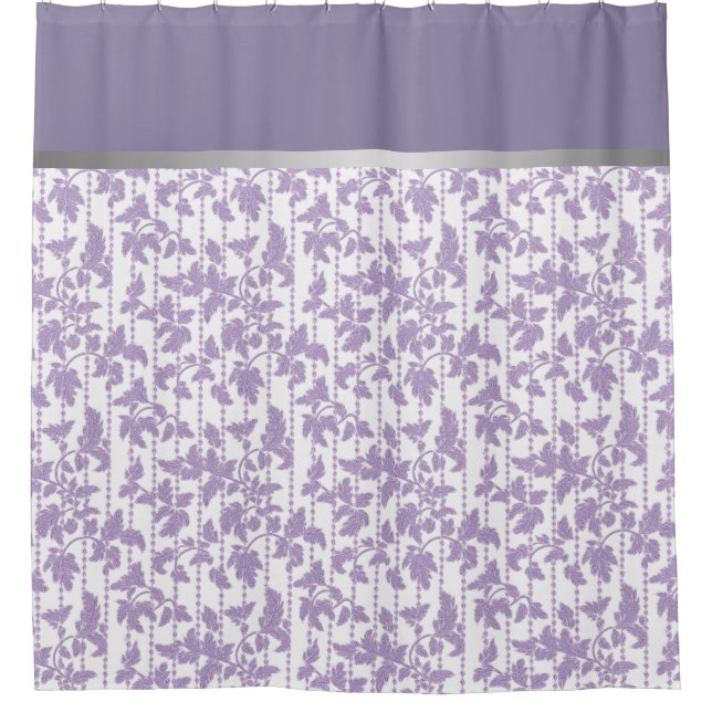 Cortina Para Box Moderno Floral Lavanda Abstrato (Frente)