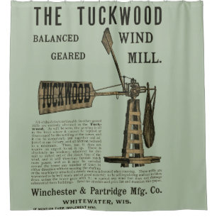 Cortina Para Box Moinho de vento antigo o Wis 1889 de Tuckwood