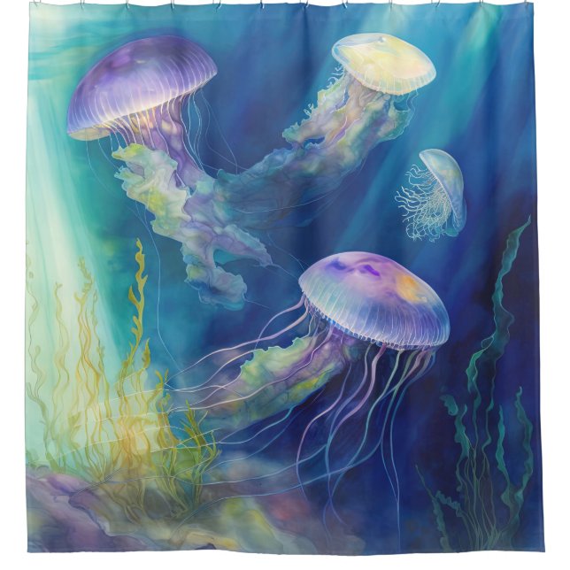 Cortina Para Box "Moinho Luminescente: Balé de medusa" (Frente)