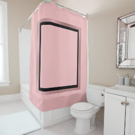 Cortina Para Box Moldura Rosa