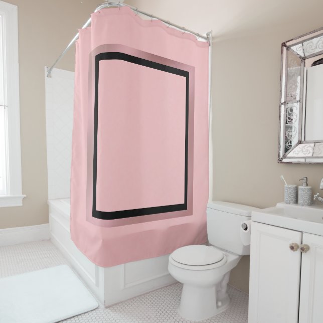 Cortina Para Box Moldura Rosa (In Situ)