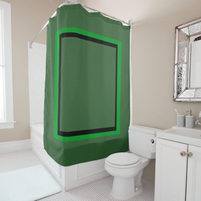 Cortina Para Box Moldura Verde (In Situ)